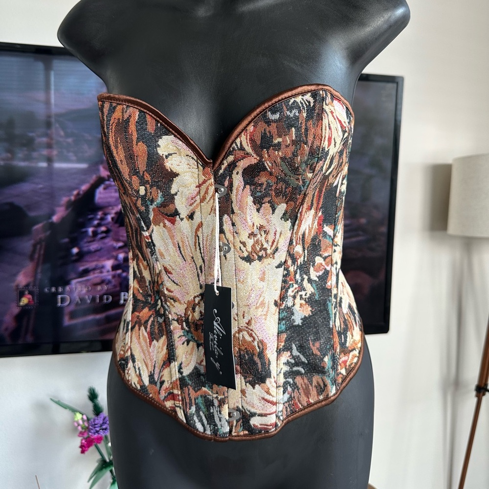 Floral Strapless Corset Top